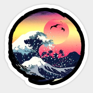 Great tsunami waves Sticker